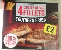 Mängden socker i chicken breast fillet- southern fried