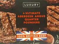 Mängden socker i 4 Ultimate Aberdeen Angus Quarter Pounders