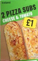 Mängden socker i 2 Pizza Subs cheese & tomato