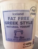Mängden socker i Fat free Greek style natural yogurt