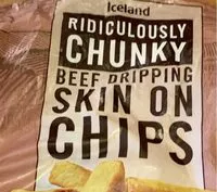 Mängden socker i Beef drippinh skin on chips