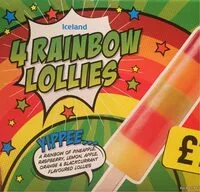 Mängden socker i Rainbow Lollies