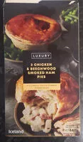 Mängden socker i 2 Chicken & Beechwood Smoked Ham Pies