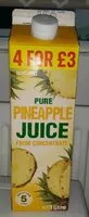 Mängden socker i Iceland pure pineapple juice from concentrate