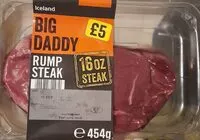 Mängden socker i Big Daddy Rump Steak 16oz