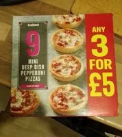 Mängden socker i Mini Deep Dish Pepperoni pizza