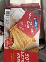 Mängden socker i Sausage and bean melts