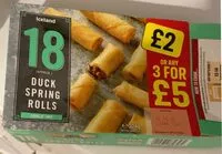 Mängden socker i DUCK SPRING ROLLS