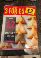 Mängden socker i Vegetable Samosas