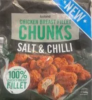 Mängden socker i Salt and chilli chicken breast chunks