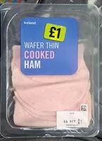 Mängden socker i Wafer thin cooked ham