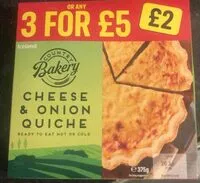 Mängden socker i Cheese and onion quiche