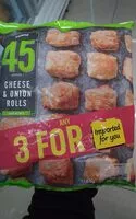 Mängden socker i Cheese onion rolls 45pk