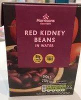 Mängden socker i Red kidney beans in water