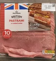 Mängden socker i Pastrami