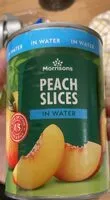 Mängden socker i peach slices in water