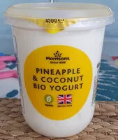 Mängden socker i Pineapple & Coconut Bio Yogourt