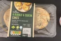 Mängden socker i bubble & squeak cakes