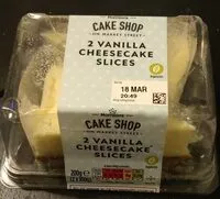 Mängden socker i 2 vanilla cheesecake slices