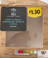 Mängden socker i Quiche goat’s cheese and marinated tomato and basil