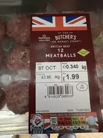 Mängden socker i British Beef Meat Balls