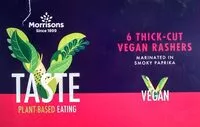 Mängden socker i TASTE 6 thick-cut vegan rashers