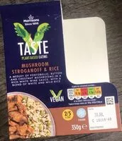 Mängden socker i Mushroom stroganoff & rice