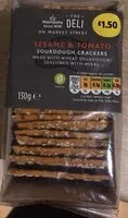 Mängden socker i Sesame and Tomato Sourdough Crackers
