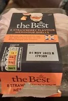 Mängden socker i The best 8 strawberry flavour meringue shell