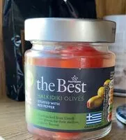 Mängden socker i Halkidiki Olives stuffed with red pepper