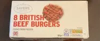 Mängden socker i 8 British Beef Burgers