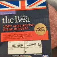 Mängden socker i 2 Dry Aged British Steak Burgers