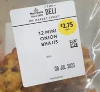Mängden socker i 12 mini onion bhajis