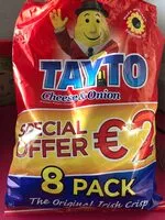 Mängden socker i Tayto cheese & onion