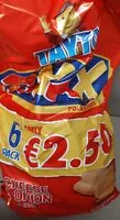Mängden socker i Tayto snax 6pkt