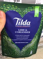 Mängden socker i Tilda Genuine goodness basmati rice Lime & coriander