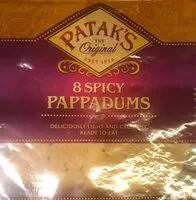 Mängden socker i Pataks Spiced Ready To Eat Pappadums 8 Pack