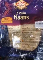Mängden socker i 2 plain naans