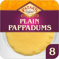 Mängden socker i Plain Pappadums x 8