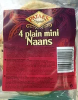 Mängden socker i 4 plain mini Naans