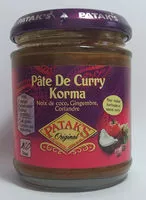 Mängden socker i Pate de Curry Korma