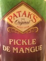 Mängden socker i Pickle De Mangue 283G Pataks
