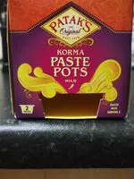 Mängden socker i Patak's Korma Paste Pots