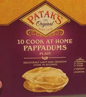 Mängden socker i 10 Cook at Home Pappadums