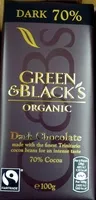 Mängden socker i Green & black's organic chocolate bar 70% dark