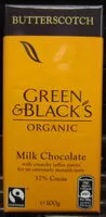 Mängden socker i Black's Organic Butterscotch Milk Chocolate Bar