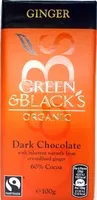 Mängden socker i Green & black's organic chocolate bar ginger