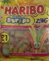 Mängden socker i Haribo rainbow strips