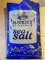 Mängden socker i Mackie's Sea Salt Thick Cut Crisps