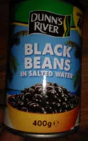Mängden socker i black beans in salted water